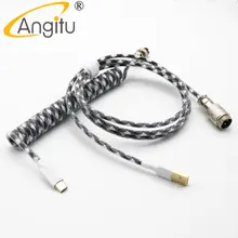 Upgrade Handmake Paracord PET Coiled Mechanical Keyboard USB Cable Spiral USB-Type C Data Cable With GX16 Aviator
Upgrade Handmake Paracord PET Coiled Mechanical Keyboard USB Cable Spiral USB-Type C Data Cable With GX16 Aviator
