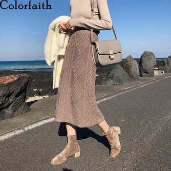 Colorfaith 2019 Fashionable Women Midi Skirt Autumn Winter Knitting Package Hip A-line Skirt Elegant Casual SK2890 
Colorfaith 2019 Fashionable Women Midi Skirt Autumn Winter Knitting Package Hip A-line Skirt Elegant Casual SK2890