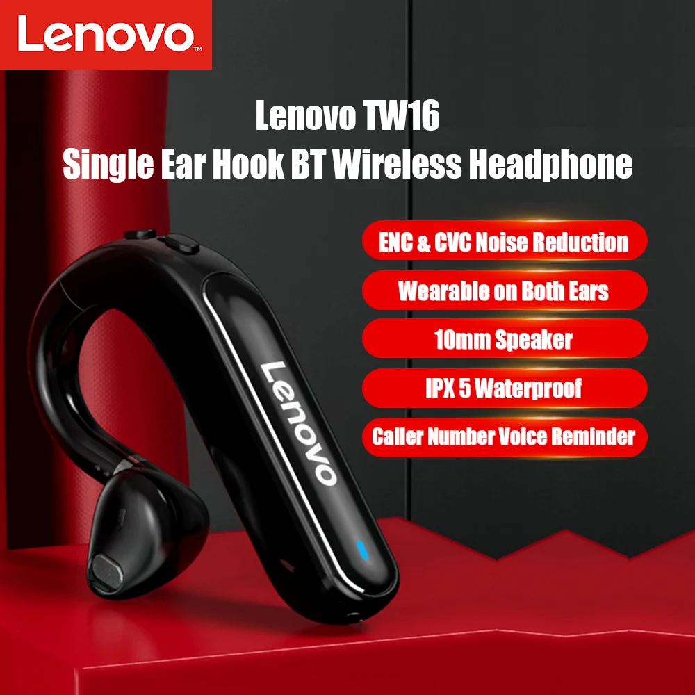 Bluetooth-наушники Lenovo TW16 с шумоподавлением IPX 5 | Электроника