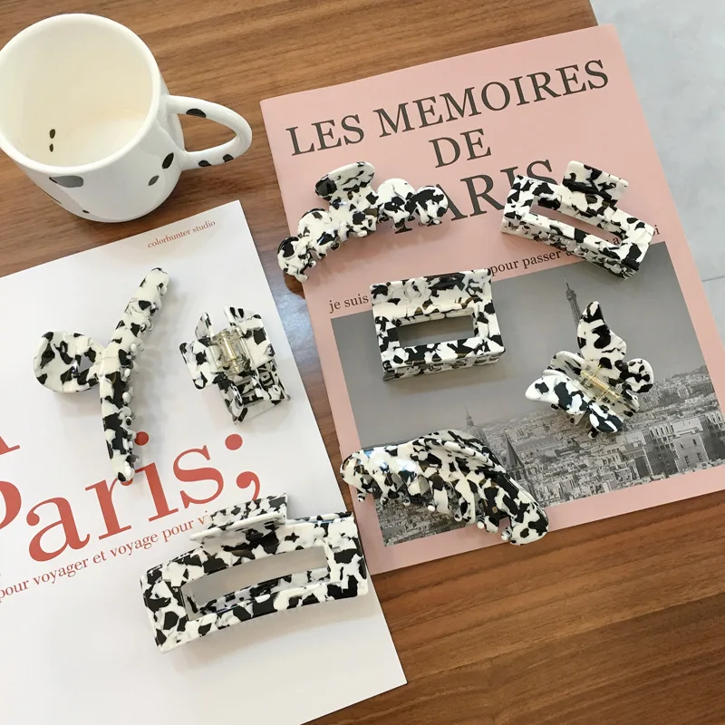 Large Hair Claws Women Girl Hair Accessories Geometric Barrettes Ponytail Clip Acetate Hair Clip Acrylic Hairpins Milk Cow Color 
Large Hair Claws Women Girl Hair Accessories Geometric Barrettes Ponytail Clip Acetate Hair Clip Acrylic Hairpins Milk Cow Color
