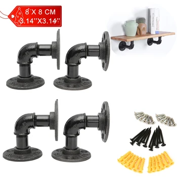 4Pcs DIY Retro Black Iron Industrial Pipe Shelf Bracket Mounting Storage Bracket Holders Racks Home Decor Support Fram Hardware
4Pcs DIY Retro Black Iron Industrial Pipe Shelf Bracket Mounting Storage Bracket Holders Racks Home Decor Support Fram Hardware