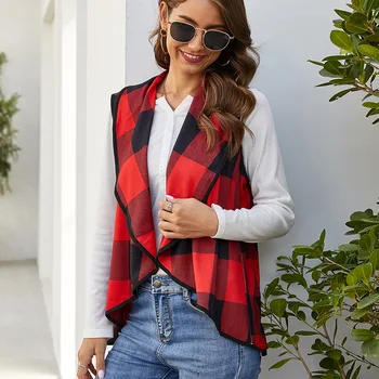 2020 Spring and Winter Coat Vest Woman Fashion Vest Star Lady British Style Temperament Suit Lapel Plaid Vest Jacket
2020 Spring and Winter Coat Vest Woman Fashion Vest Star Lady British Style Temperament Suit Lapel Plaid Vest Jacket