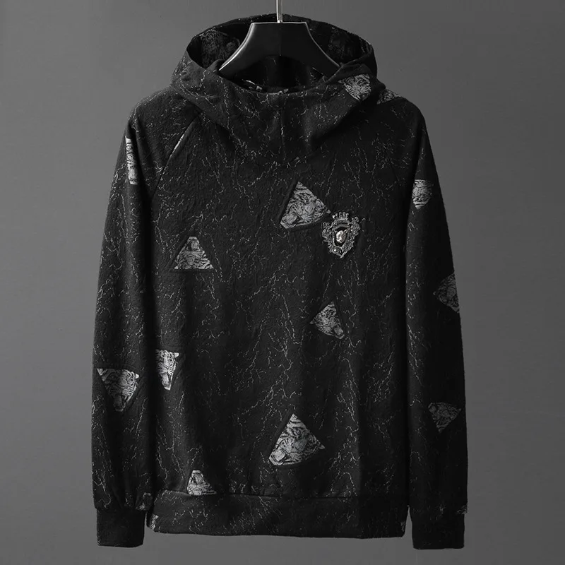 2019 Autumn Badge Embroidery Mens Hooded Pullover Sweatshirts Clothing Full Sleeve Slim Casual Streetwear Black Hoodie Men Coat
2019 Autumn Badge Embroidery Mens Hooded Pullover Sweatshirts Clothing Full Sleeve Slim Casual Streetwear Black Hoodie Men Coat