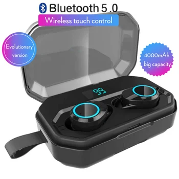 IPX7 Bluetooth Earphone Waterproof Wireless Head Phones Headset 9D Stereo with 4000mAh Power Bank TWS 5.0 Blue Tooth Earbuds 
IPX7 Bluetooth Earphone Waterproof Wireless Head Phones Headset 9D Stereo with 4000mAh Power Bank TWS 5.0 Blue Tooth Earbuds