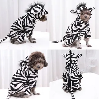 Pet Dog Cat Halloween Black And White Zebra Image Design Cosplay Costumes Four Leg Flannel Changing Clothes
Pet Dog Cat Halloween Black And White Zebra Image Design Cosplay Costumes Four Leg Flannel Changing Clothes
