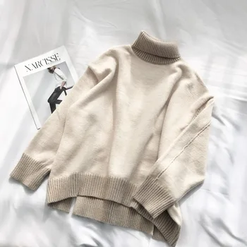 2019 new thickened turtleneck Gray color pullover women autumn and winter women's small lazy sweater
2019 new thickened turtleneck Gray color pullover women autumn and winter women's small lazy sweater