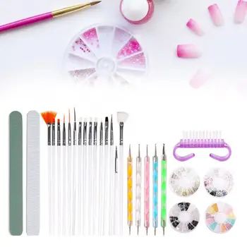 Nail Art Nail Art Painting Brush Dotting Pen Nail File Sticker Polishing Block Manicure Tool Set Nail Art Brushes Set For Salon
Nail Art Nail Art Painting Brush Dotting Pen Nail File Sticker Polishing Block Manicure Tool Set Nail Art Brushes Set For Salon