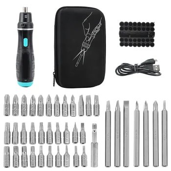 3.6V Cordless Electric Screwdriver Set with 39 x Screw Bit 3 LED Working Lights Household Door Repairing Tools
3.6V Cordless Electric Screwdriver Set with 39 x Screw Bit 3 LED Working Lights Household Door Repairing Tools