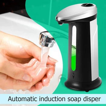

Plastic Detergent Shampoo Dispensers 400ml Automatic Soap Dispenser Smart Sensor Hand Wash Liquid Sanitizer Container