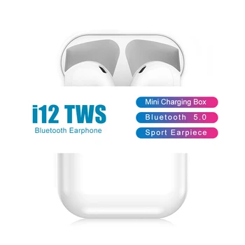 New i12 TWS Wireless Bluetooth 5.0 Sport Earphone Touch Pop-up Window With Charging Box Earpiece For IOS Android Phone
New i12 TWS Wireless Bluetooth 5.0 Sport Earphone Touch Pop-up Window With Charging Box Earpiece For IOS Android Phone