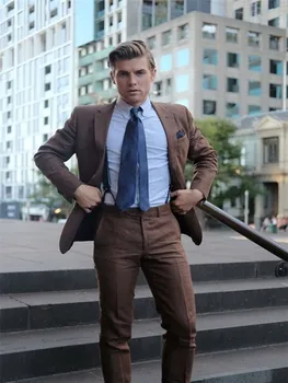 2020 Fashion Slim Fit Men Suit Notch Lapel Latest Coat Pant Design Brown Mens Suits Bespoke Wedding Men Tuxedos
2020 Fashion Slim Fit Men Suit Notch Lapel Latest Coat Pant Design Brown Mens Suits Bespoke Wedding Men Tuxedos
