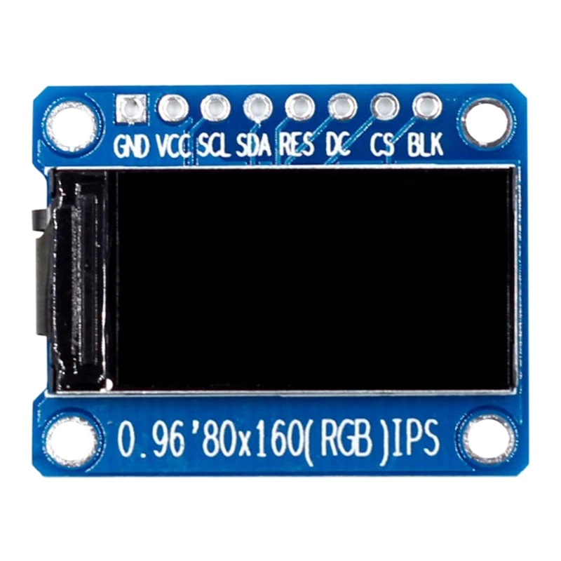 IPS RGB Display 0.96 Inch 7P SPI HD 65K Full Color LCD Module ST7735 Drive IC 80X160 (Not OLED)
IPS RGB Display 0.96 Inch 7P SPI HD 65K Full Color LCD Module ST7735 Drive IC 80X160 (Not OLED)
