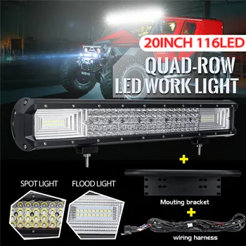 1160W 20 Inch Led Light Bar Combo Spot Flood Beam LED Work Light for Driving Offroad Boat Car Tractor Truck 4x4 SUV ATV 12V 24V
1160W 20 Inch Led Light Bar Combo Spot Flood Beam LED Work Light for Driving Offroad Boat Car Tractor Truck 4x4 SUV ATV 12V 24V
