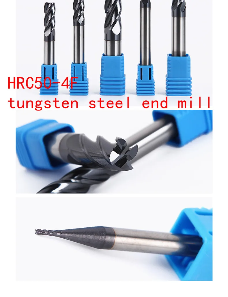 End mill HRC50-4F 6.0xD6x100L tungsten steel milling cutter CNC milling machine machining center tool
End mill HRC50-4F 6.0xD6x100L tungsten steel milling cutter CNC milling machine machining center tool