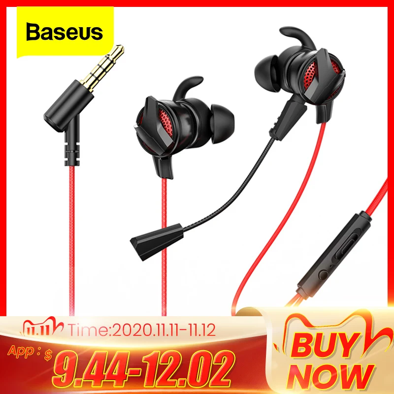 Baseus In-Ear Наушники 3 5 мм Jack Type C Проводная гарнитура для PUBG Gamer Игровые наушники Hi-Fi с