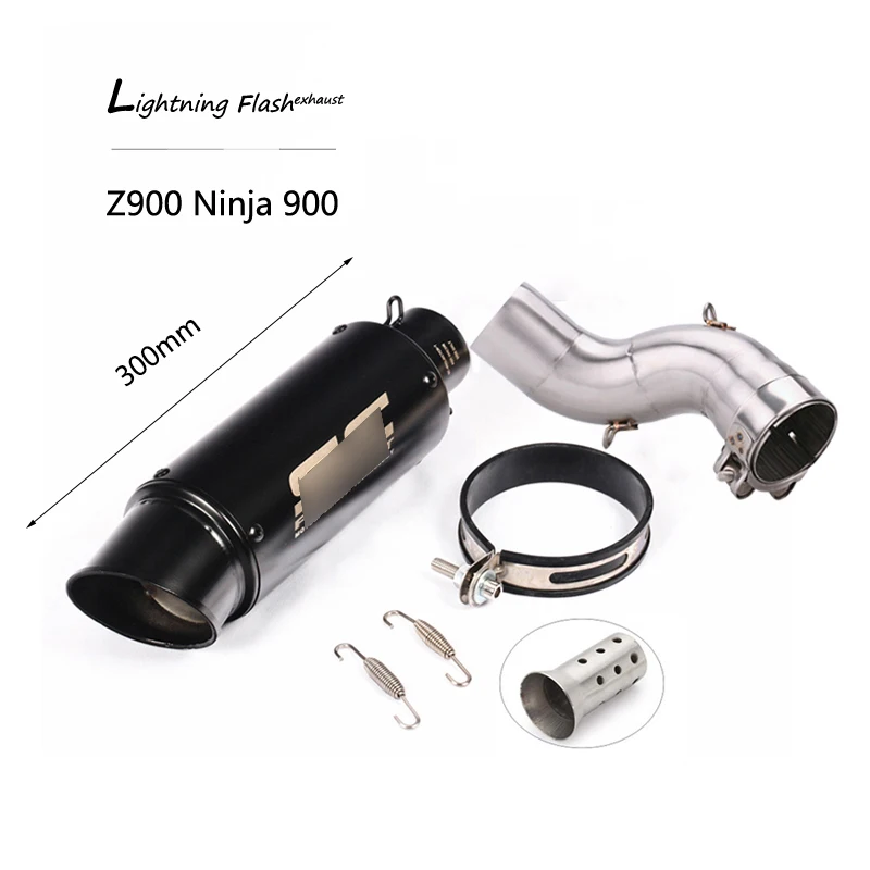 For Kawasaki Z900 Ninja900 Exhaust Pipe Motorcycle Mid Pipe Slip On 51mm Muffler with Removable Db Killer Escape Stainless Steel
For Kawasaki Z900 Ninja900 Exhaust Pipe Motorcycle Mid Pipe Slip On 51mm Muffler with Removable Db Killer Escape Stainless Steel