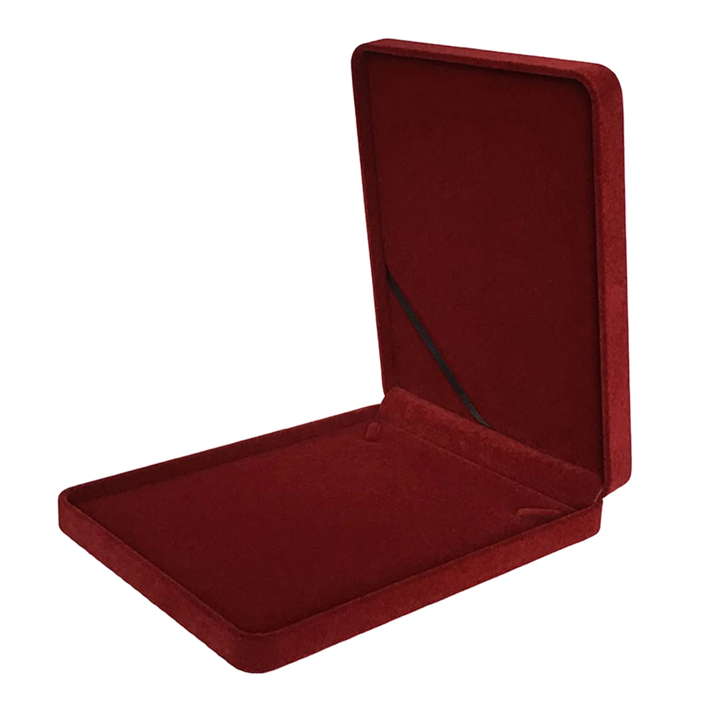 Velvet Jewelry Long Necklace Box – Chain Pendant Display Organizer Gift Box
