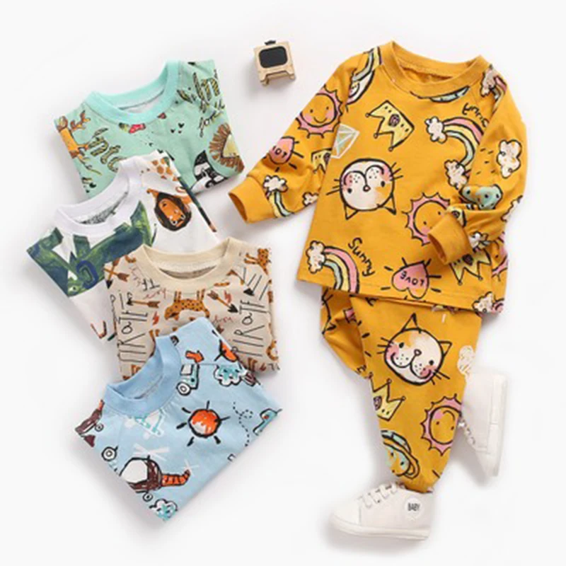 KISBINI Cotton Pajamas Set For Baby Boy Girls Spring Autumn Sleepwear Cartoon Animal Long Sleeve Toddler Boys Home Wear Pjs
KISBINI Cotton Pajamas Set For Baby Boy Girls Spring Autumn Sleepwear Cartoon Animal Long Sleeve Toddler Boys Home Wear Pjs
