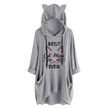 Womens Clothes New Women Casual Kawaii Dresses Printing Cat Ear Hooded Long Sleeve Pocket Hoodie Shirt Dress Robes pour femmes
Womens Clothes New Women Casual Kawaii Dresses Printing Cat Ear Hooded Long Sleeve Pocket Hoodie Shirt Dress Robes pour femmes