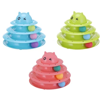 Plastic Three Levels Tower Tracks Disc Cat Toy Amusement Shelf Play Station Pet Cats Triple Play Disc Ball Toys Jouet Chat Toys
Plastic Three Levels Tower Tracks Disc Cat Toy Amusement Shelf Play Station Pet Cats Triple Play Disc Ball Toys Jouet Chat Toys
