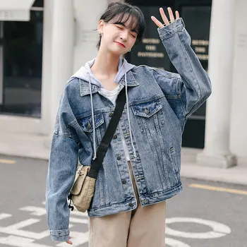 2020 Autumn And Winter New Hooded Denim Jacket Women's Loose Popular Korean Version Female Outwear Jackets With Hat Girls Tops
2020 Autumn And Winter New Hooded Denim Jacket Women's Loose Popular Korean Version Female Outwear Jackets With Hat Girls Tops