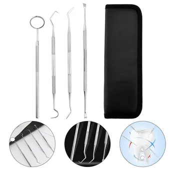 4pcs 1 Set Stainless Steel Teeth Cleaning Kit Oral Mirror Probe Silver
4pcs 1 Set Stainless Steel Teeth Cleaning Kit Oral Mirror Probe Silver