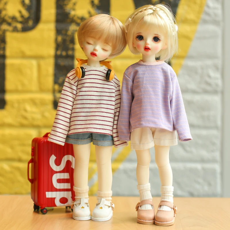 1/6 Doll Clothes Long sleeve striped T-shirt Denim shorts Loose shorts for Blyth YOSD 1/6 BJD doll accessories boys girls toys
1/6 Doll Clothes Long sleeve striped T-shirt Denim shorts Loose shorts for Blyth YOSD 1/6 BJD doll accessories boys girls toys