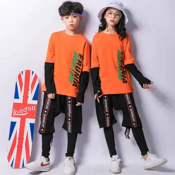 Kids Hip Hop Ballroom Dancing Costumes for Girls Boys Jazz Dance Clothes Stage Full Sleeve T Shirt Pants Outfits Child Dancewear 
Kids Hip Hop Ballroom Dancing Costumes for Girls Boys Jazz Dance Clothes Stage Full Sleeve T Shirt Pants Outfits Child Dancewear