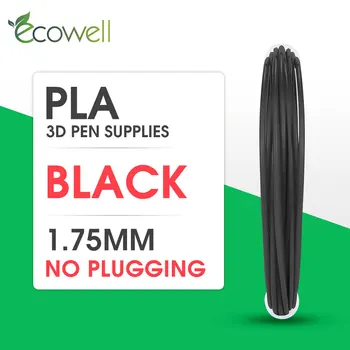 Ecowell 3D Printer Filaments 1.75MM PLA Filament 3D Printing Pen Plastic Filament Black 3D Pen Filament PLA suit for 3d pen
Ecowell 3D Printer Filaments 1.75MM PLA Filament 3D Printing Pen Plastic Filament Black 3D Pen Filament PLA suit for 3d pen