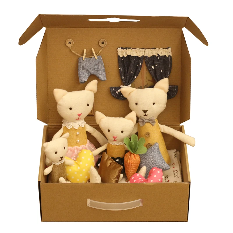 Плюшевые куклы кошки Мультяшные животные детские игрушки для девочек подарок на