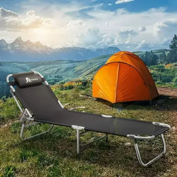 Portable Folding Camping Cot Bed Reclining Lounger Chair 4LVL Adjustable w/Bag
Portable Folding Camping Cot Bed Reclining Lounger Chair 4LVL Adjustable w/Bag