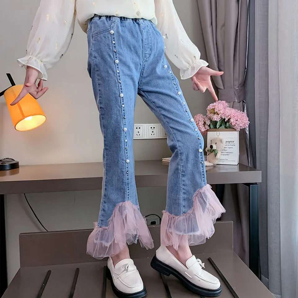 2 Colors Fashion Clothes Regular Denim Pants Spring Autumn Children Baby Girl Casual Cowboy Long Trousers 4-13Yrs Girls Jeans
2 Colors Fashion Clothes Regular Denim Pants Spring Autumn Children Baby Girl Casual Cowboy Long Trousers 4-13Yrs Girls Jeans