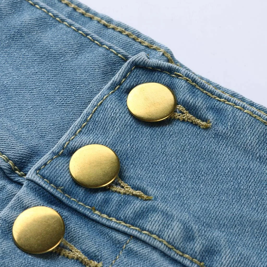 Женская джинсовая юбка макси с разрезом повседневная трапециевидная из денима