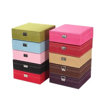 Urijk 1pc 2 Layers Makeup Organizer Large Fashion Flannel Square Jewelry Boxes Simple Layout Choker Ring Necklace Storage Box
Urijk 1pc 2 Layers Makeup Organizer Large Fashion Flannel Square Jewelry Boxes Simple Layout Choker Ring Necklace Storage Box