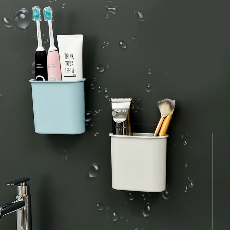 Bathroom Storage Boxes Multi-function Punch-free Storage Rack Set Wall-mounted Toothbrush Toothpaste Tube Simple Home Finishing
Bathroom Storage Boxes Multi-function Punch-free Storage Rack Set Wall-mounted Toothbrush Toothpaste Tube Simple Home Finishing