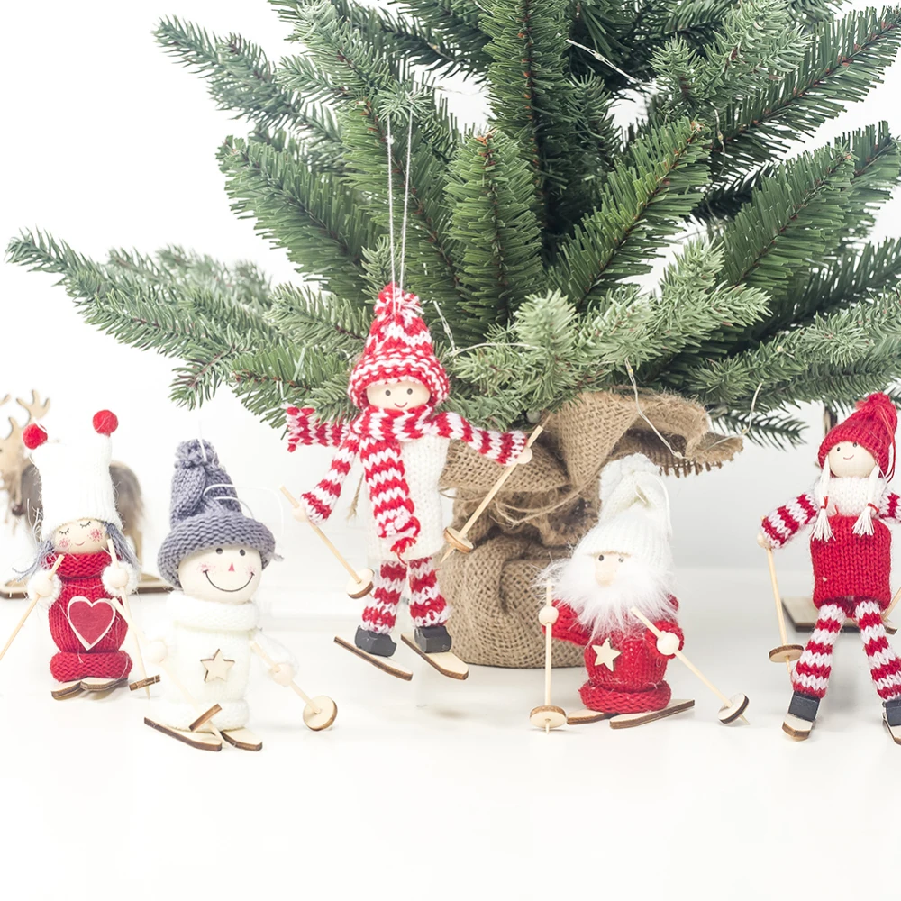 cute angel doll girl ski pendant christmas tree decorations for