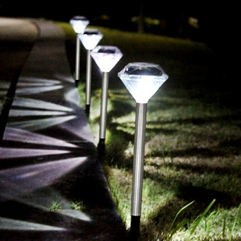 4 PCS LED Solar Lawn Light For Garden Decoration Outdoor Solar Powered Stainless Steel Diamond Stake Lights Solar Lamp Lantern
4 PCS LED Solar Lawn Light For Garden Decoration Outdoor Solar Powered Stainless Steel Diamond Stake Lights Solar Lamp Lantern