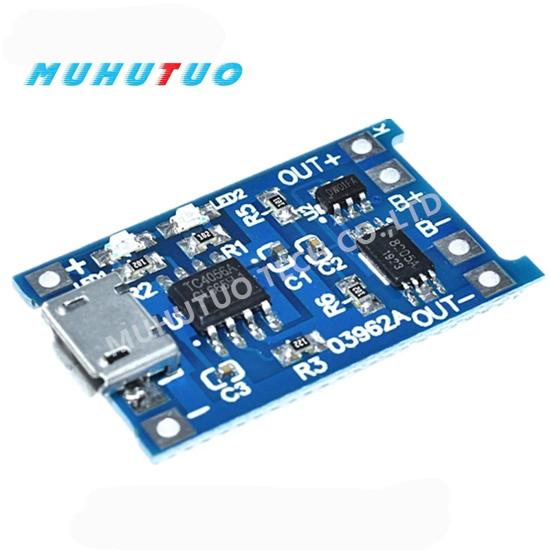 5pcs Micro USB 5V 1A 18650 TP4056 Lithium Battery Charger Module Charging Board With Protection Dual Functions 1A Li-ion
5pcs Micro USB 5V 1A 18650 TP4056 Lithium Battery Charger Module Charging Board With Protection Dual Functions 1A Li-ion