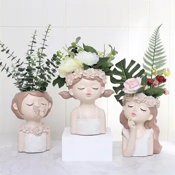 1pc Random Style Girl Shape Flowerpot Lovely Resin Small Plant Pot Succulent Pot Desktop Decoration for Office Home Desktop
1pc Random Style Girl Shape Flowerpot Lovely Resin Small Plant Pot Succulent Pot Desktop Decoration for Office Home Desktop