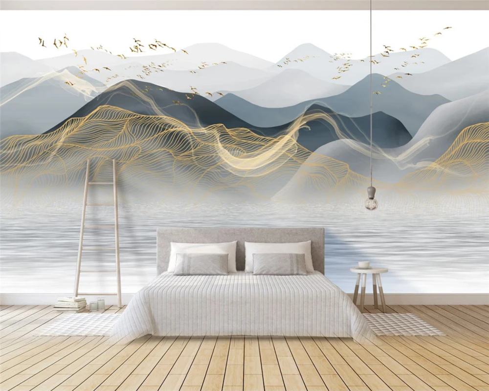 beibehang Custom wallpaper new Chinese style modern light luxury abstract ink landscape landscape wall painting papier peint
beibehang Custom wallpaper new Chinese style modern light luxury abstract ink landscape landscape wall painting papier peint