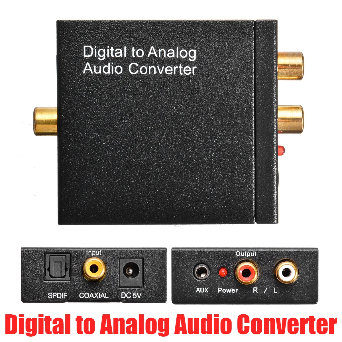 3.5mm Jack Digital to Analog Audio Converter Digital Optical Fiber Coaxial to 2 RCA L/R Audio Amplifier Decoder Adapter
3.5mm Jack Digital to Analog Audio Converter Digital Optical Fiber Coaxial to 2 RCA L/R Audio Amplifier Decoder Adapter