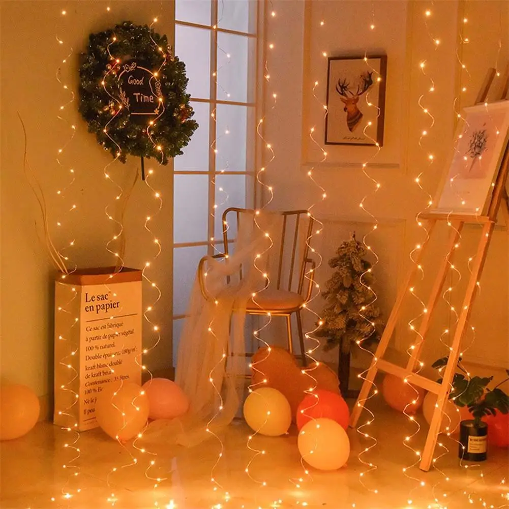 LED Curtain String Lights Fairy Garland Remote Control 3M 200LEDs String Light For New Year Christmas Wedding Home Decoration
LED Curtain String Lights Fairy Garland Remote Control 3M 200LEDs String Light For New Year Christmas Wedding Home Decoration