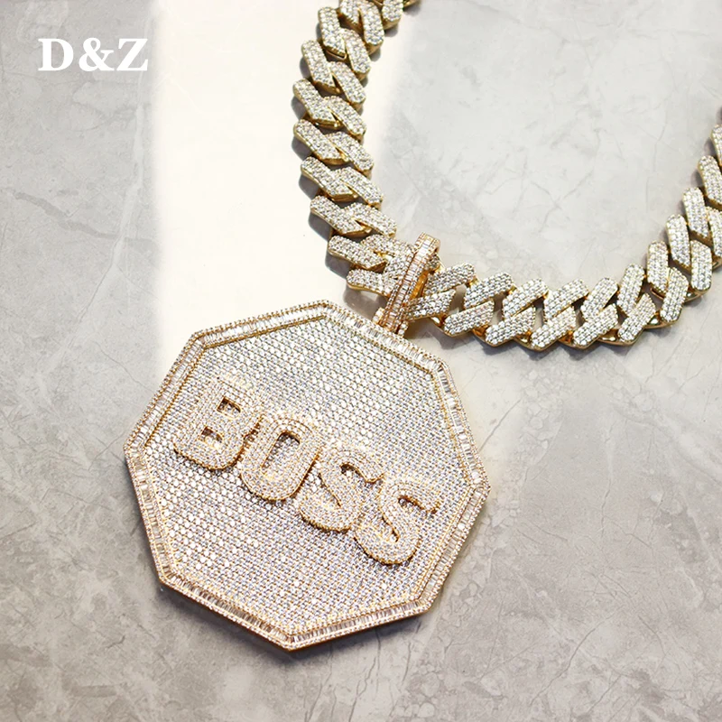 D&Z New Custom Letter Pendant Hexagon Shape Iced Out CZ Stones Cuban Chain Micro Paved CZ Personalized Hip Hop Jewelry Men Gift
D&Z New Custom Letter Pendant Hexagon Shape Iced Out CZ Stones Cuban Chain Micro Paved CZ Personalized Hip Hop Jewelry Men Gift