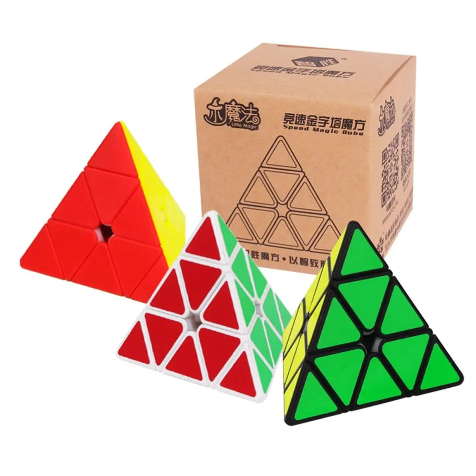 Yuxin маленький магический куб 3x3 Пирамида 3x3x3 Куб ВОЛШЕБНЫЙ 3-слойный скоростной