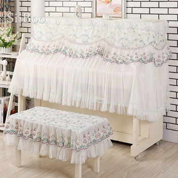 Luxury elegant floral embroidery mesh lace upright piano cover cloth piano stool cover hosse tabouret cache poussiere SP5275 
Luxury elegant floral embroidery mesh lace upright piano cover cloth piano stool cover hosse tabouret cache poussiere SP5275