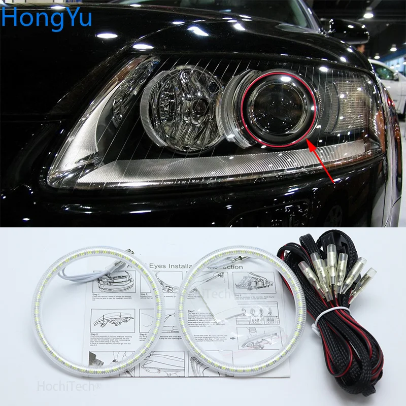 For Audi A6 S6 RS6 2005 2006 2007 2008 Smd Led Angel Eyes kit Excellent Ultra bright illumination DRL Daytime running lights | Автомобили