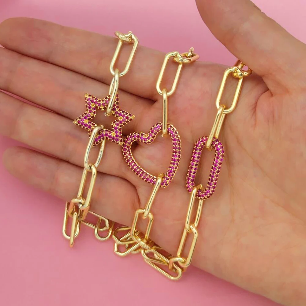 Bohemian CZ Crystal Heart Charm Bracelet fecho pulseira Woman Accessories DIY Clasp Jewerly CZ Geometric Link Chain Bras Zircon
Bohemian CZ Crystal Heart Charm Bracelet fecho pulseira Woman Accessories DIY Clasp Jewerly CZ Geometric Link Chain Bras Zircon