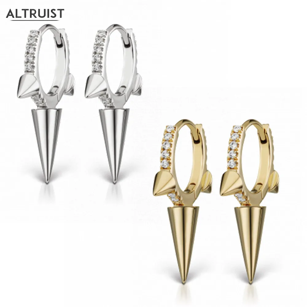 Altruist 925 Sterling Silver 8MM Triple Long Spike Eternity Clicker Crystal CZ Zircon Hoops Clis Loops Huggies Earring For Women
Altruist 925 Sterling Silver 8MM Triple Long Spike Eternity Clicker Crystal CZ Zircon Hoops Clis Loops Huggies Earring For Women