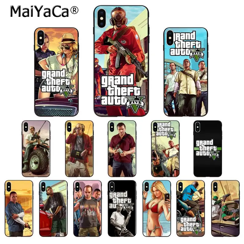MaiYaCa GTA5 Silicone TPU Soft black Phone Case for iPhone 5 5Sx 6 7 7plus 8 8Plus X XS MAX XR
MaiYaCa GTA5 Silicone TPU Soft black Phone Case for iPhone 5 5Sx 6 7 7plus 8 8Plus X XS MAX XR