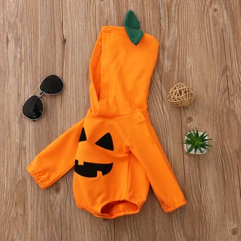 Newborn Infant Baby Boy Girl Pumpkin Romper Halloween Baby Hooded Jumpsuit Cute Party Costumes Autumn 
Newborn Infant Baby Boy Girl Pumpkin Romper Halloween Baby Hooded Jumpsuit Cute Party Costumes Autumn